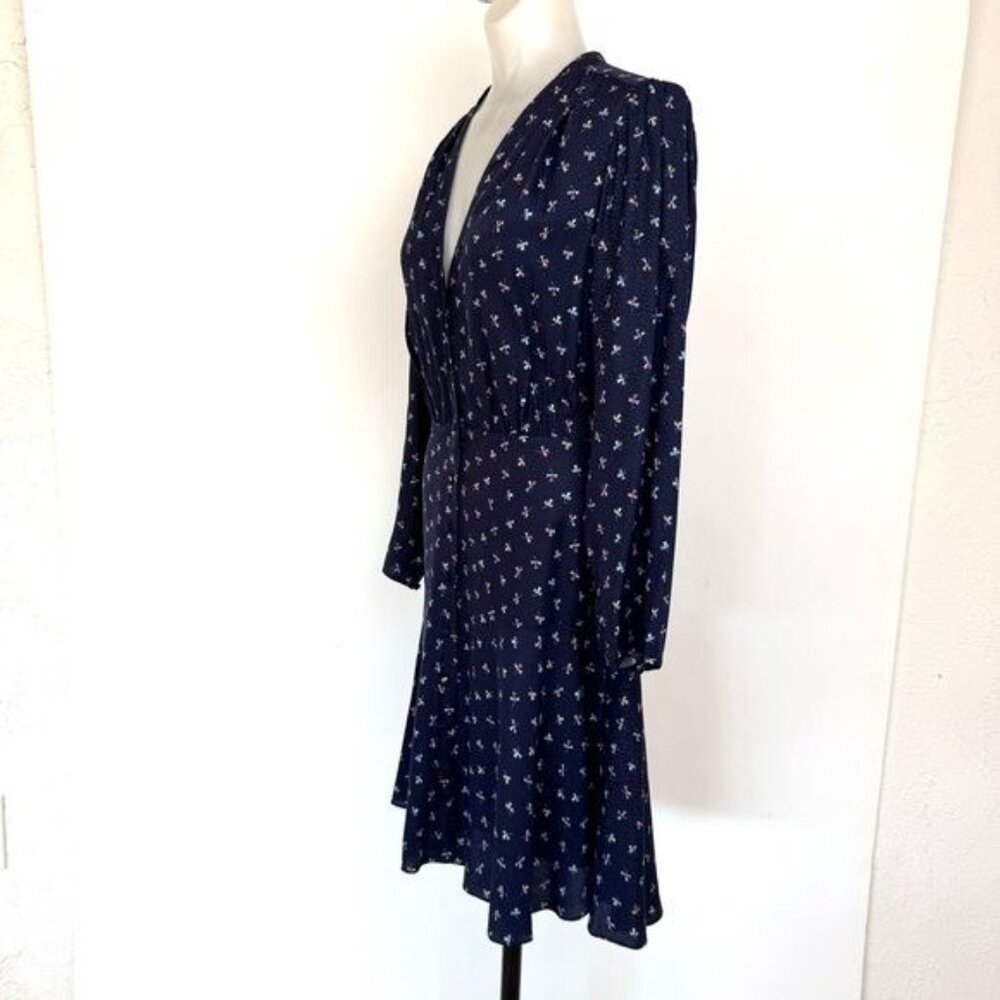 TAILORED Rebecca Taylor Clover print dot Jacquard dress size 8 - Picture 6 of 13